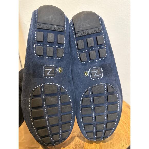 ZanZara Slip On Driving Shoe, Navy Blue, Mens Size 9 - Picture 4 of 6